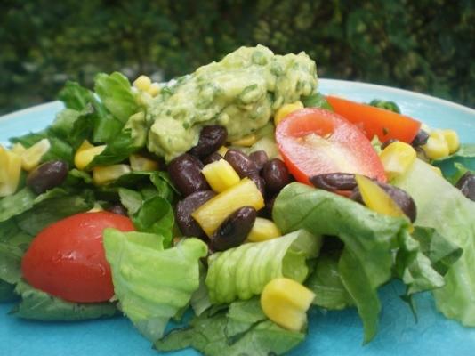 zuidwestelijke gehakte salade met koriander dressing