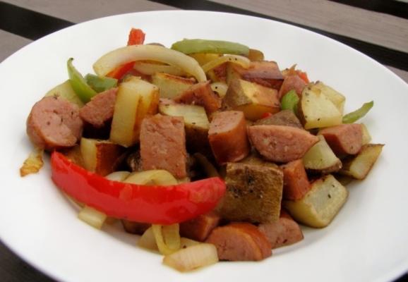 Kielbasa koekenpan diner
