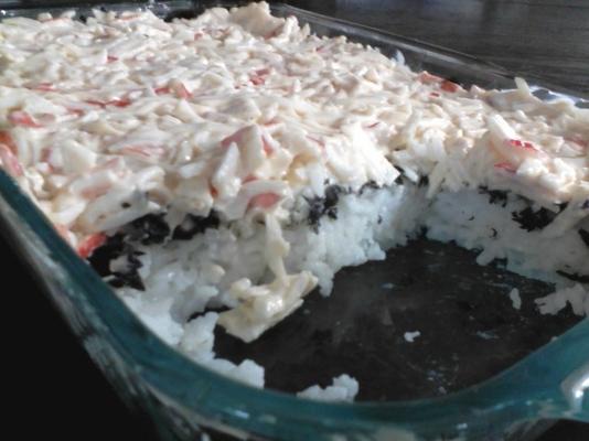 pittige krab sushi braadpan