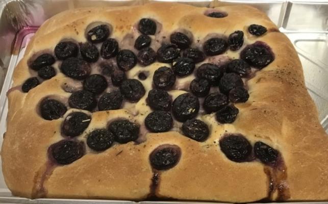 druif focaccia met rozemarijn