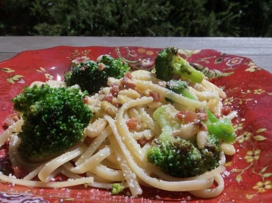 angel hair pasta met pancetta en broccoli (ijzeren chef-kok michael s