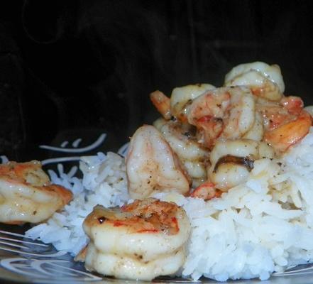 knoflookgarnalen met chili