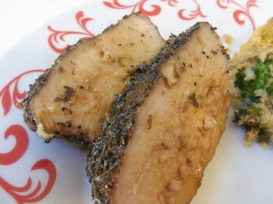 slowcooker kruid Crusted varkenshaas