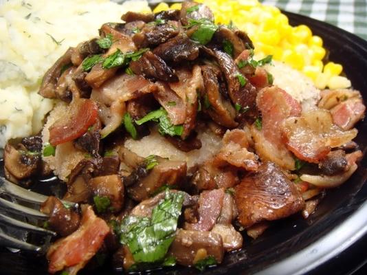 warme bacon-paddestoelvinaigrette