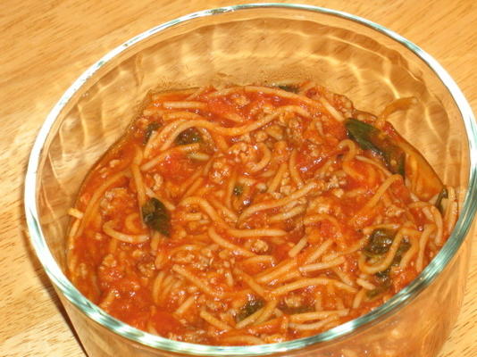 eenvoudig, een gerecht spaghetti bolognese