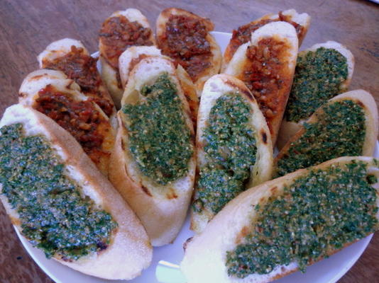 gegrild pesto brood