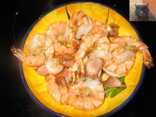 perfect gefrituurde garnalen met knoflook