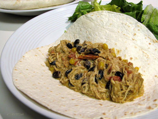 fiesta chicken burritos crockpot