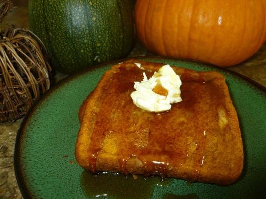 pompoenpastei Franse toast - gebakken