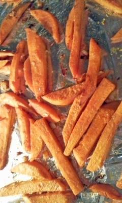 gebakken parmesan en knoflook zoete frietjes
