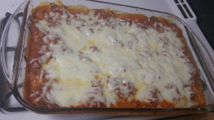 mijn zoete manicotti in vleessaus
