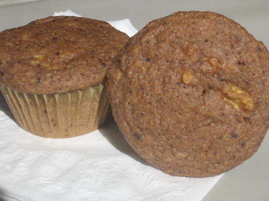 chocolade banaan perzik muffins