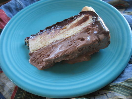 bevroren chocolade pindakaas lint torte