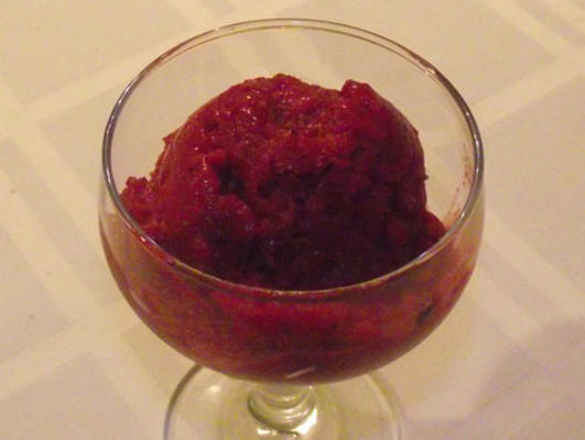 rood fluweelijs (sorbet)