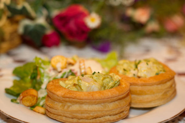 kip en asperges vol-au-vents