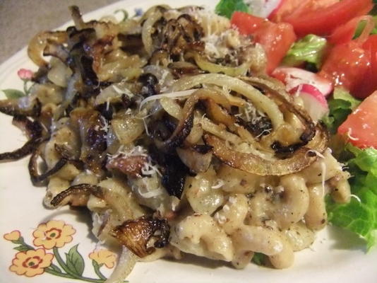 apler magrone (macaroni met spek)