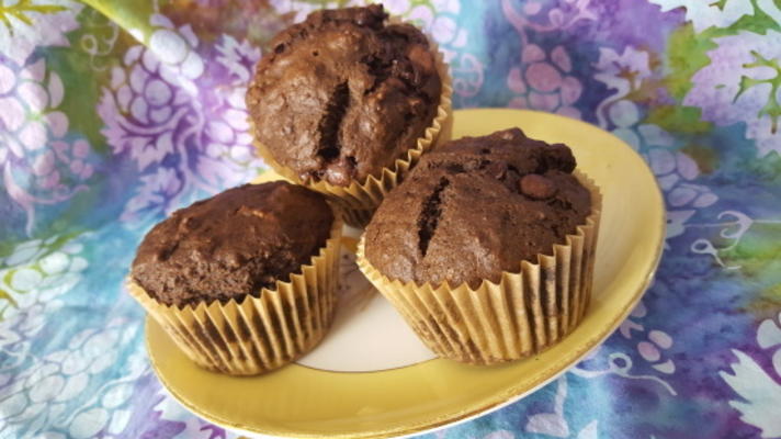 banaan johannesbrood chocolade muffins