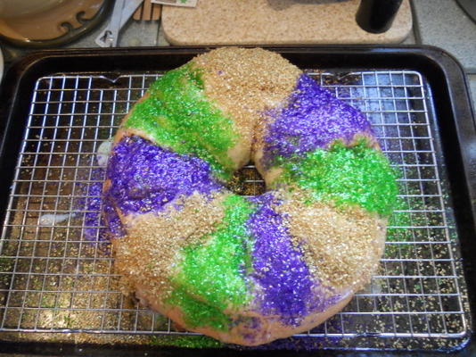 mardi gras kings cake (optionele broodmachine-versie)