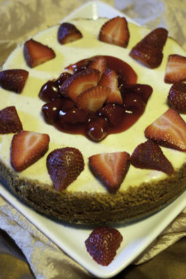 verwende chef-kok perfect romige cheesecake