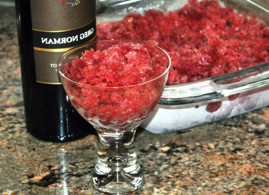 cherry merlot granita