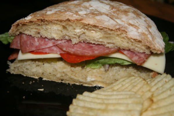 pittige Italiaanse sandwich zoals metro