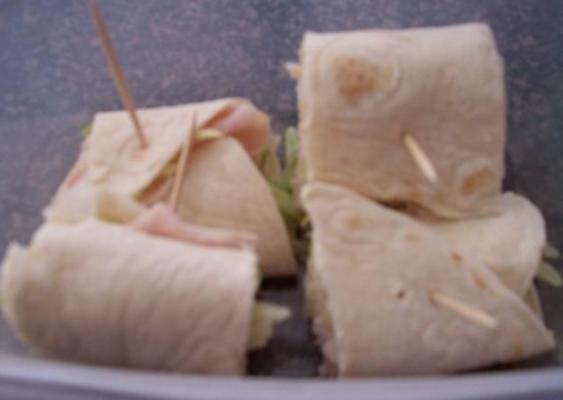 gemakkelijke kalkoen-tortilla roll-ups