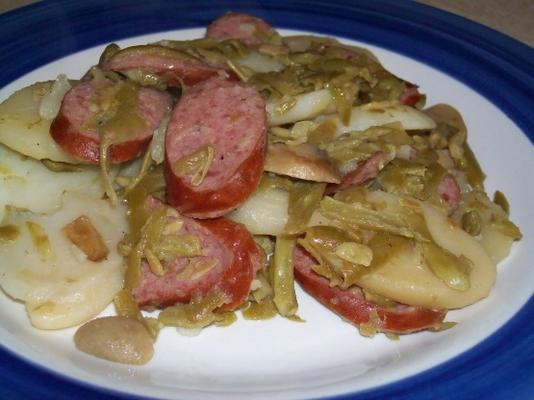 aardappel / groene boon / champignonworstkroket