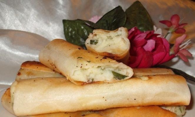 rezika's cheese and potato bourek (algerian spring rolls)