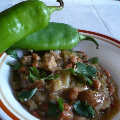 groene chili stoofpot met varkensvlees