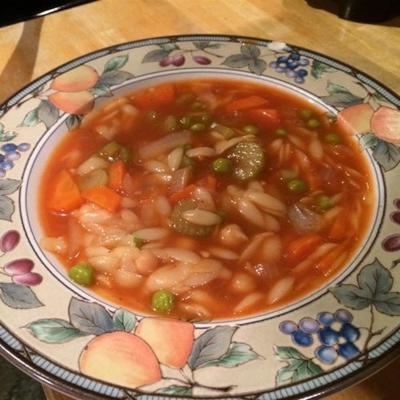 tomaat orzo soep