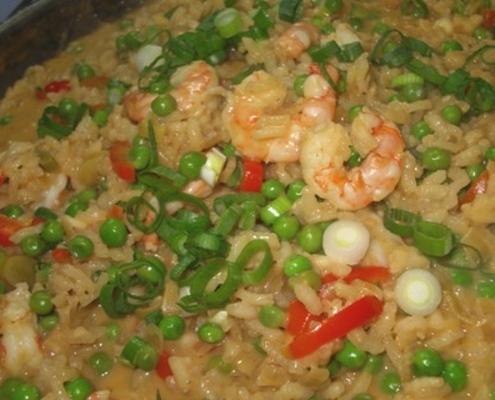 Thaise rode curry risotto