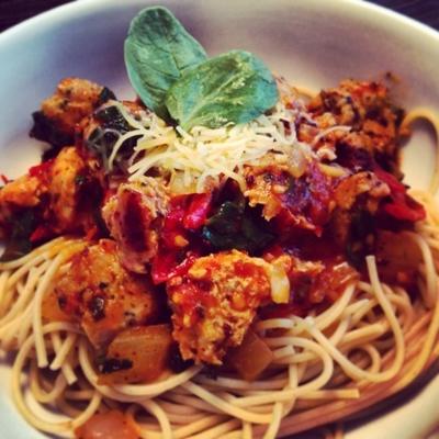 spaghettini met burst cherrytomaatjes