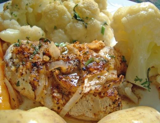 algarve oven gebakken kabeljauw met bloemkool (pescada assada)