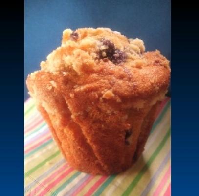 bosbessenmuffins met streusel-topping