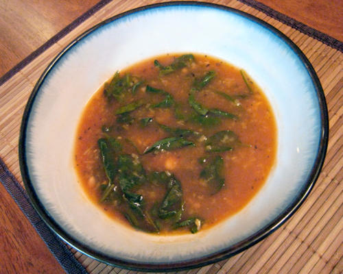 hartige slow cooker bean en groene soep