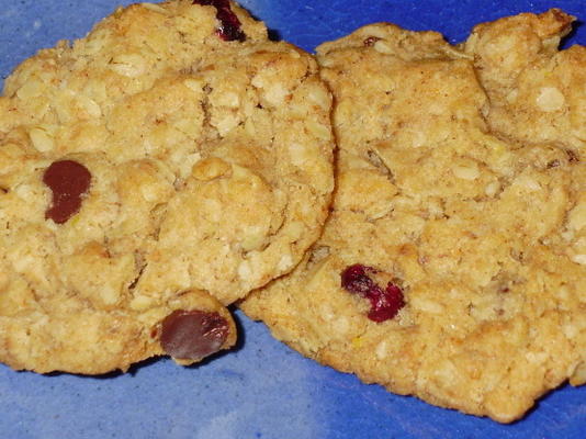 gezonde walnoot (of chocolade) cranberry havermout taai koekjes