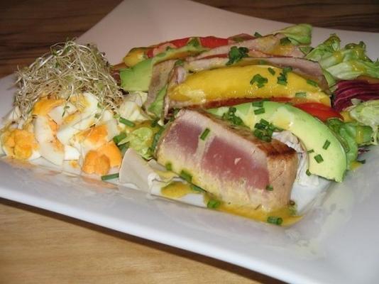 Chinese tonijn met curry bieslookmayonaise