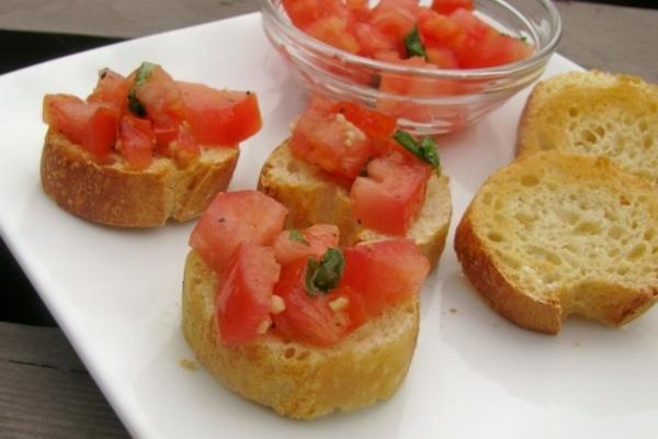 olijf tuin bruschetta al pomodoro