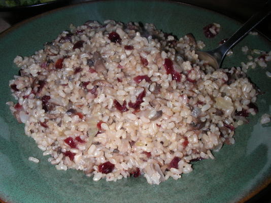 paddenstoel en cranberry rijst