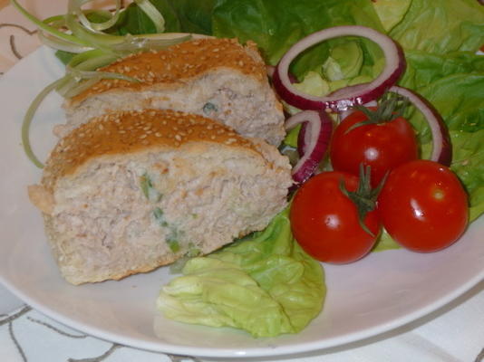 gebakken tonijnhamburger