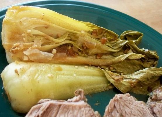 slow-simmered bok choy