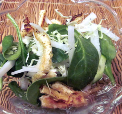 peer, andijvie en chevre salade