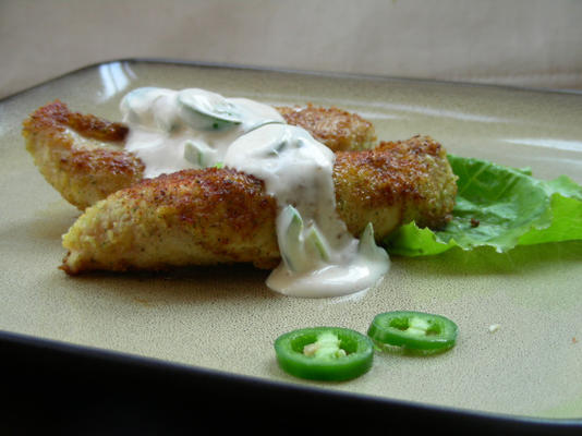 kalkoen schnitzels met koele pepersaus