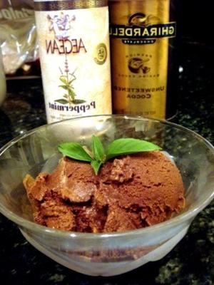 pure chocolade-muntsorbet