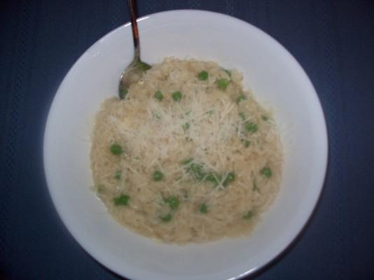 snelkookpan risotto met erwten