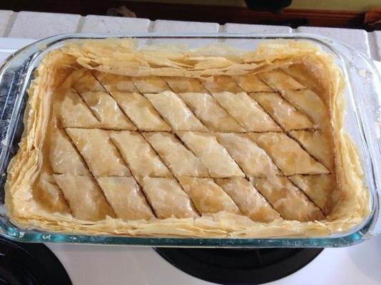 frisse, schilferige baklava