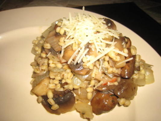 paddenstoelen gerst risotto