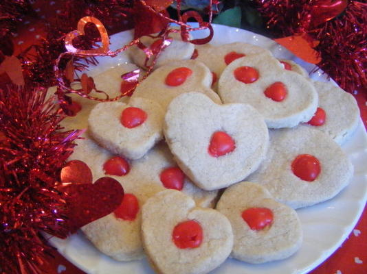 Valentijn kaneel shortbread koekjes