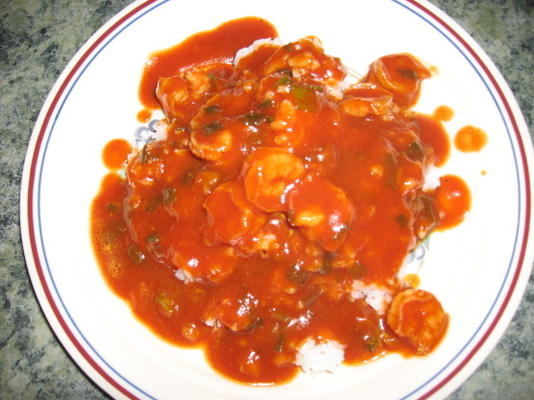 camarones en salsa / garnalen in saus