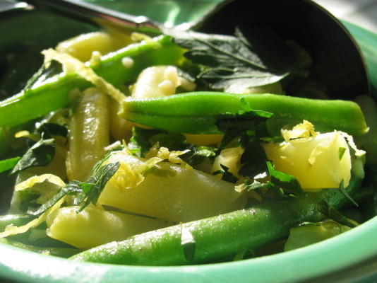 knoflookkoord / groene bonensalade